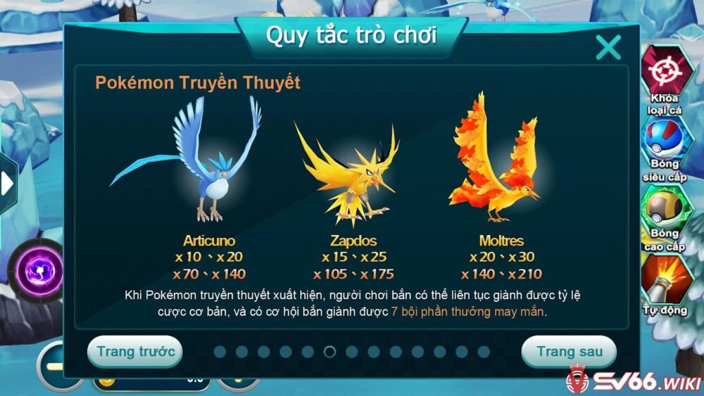 Đối với Pokemon truyền thuyết 