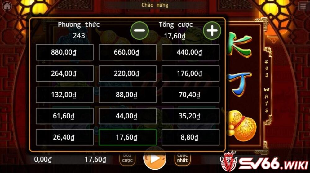 Luck88 SV66 là game slot được thiết kế với chủ đề mang đậm văn hóa Trung Quốc