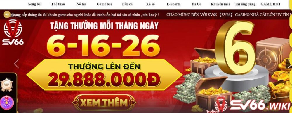 Thông tin về nhà cái SV66 lừa đảo