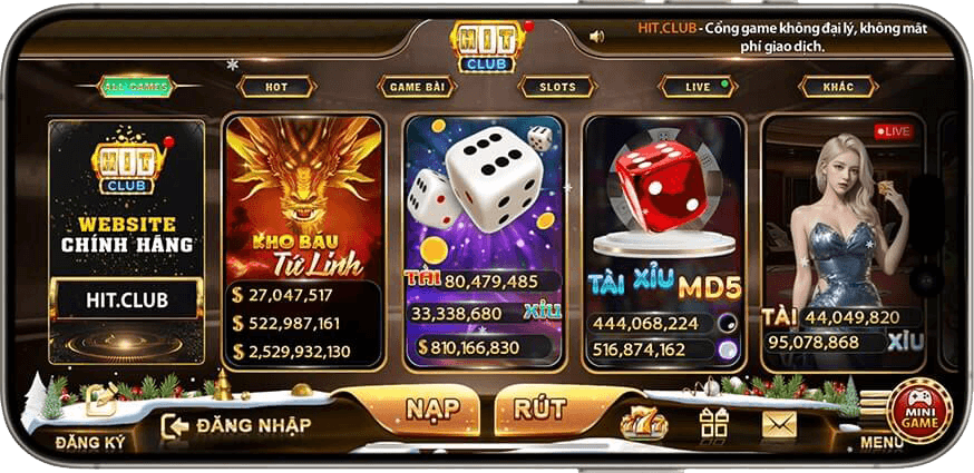 Cổng game Hitclub có những game đổi thưởng nào hấp dẫn?